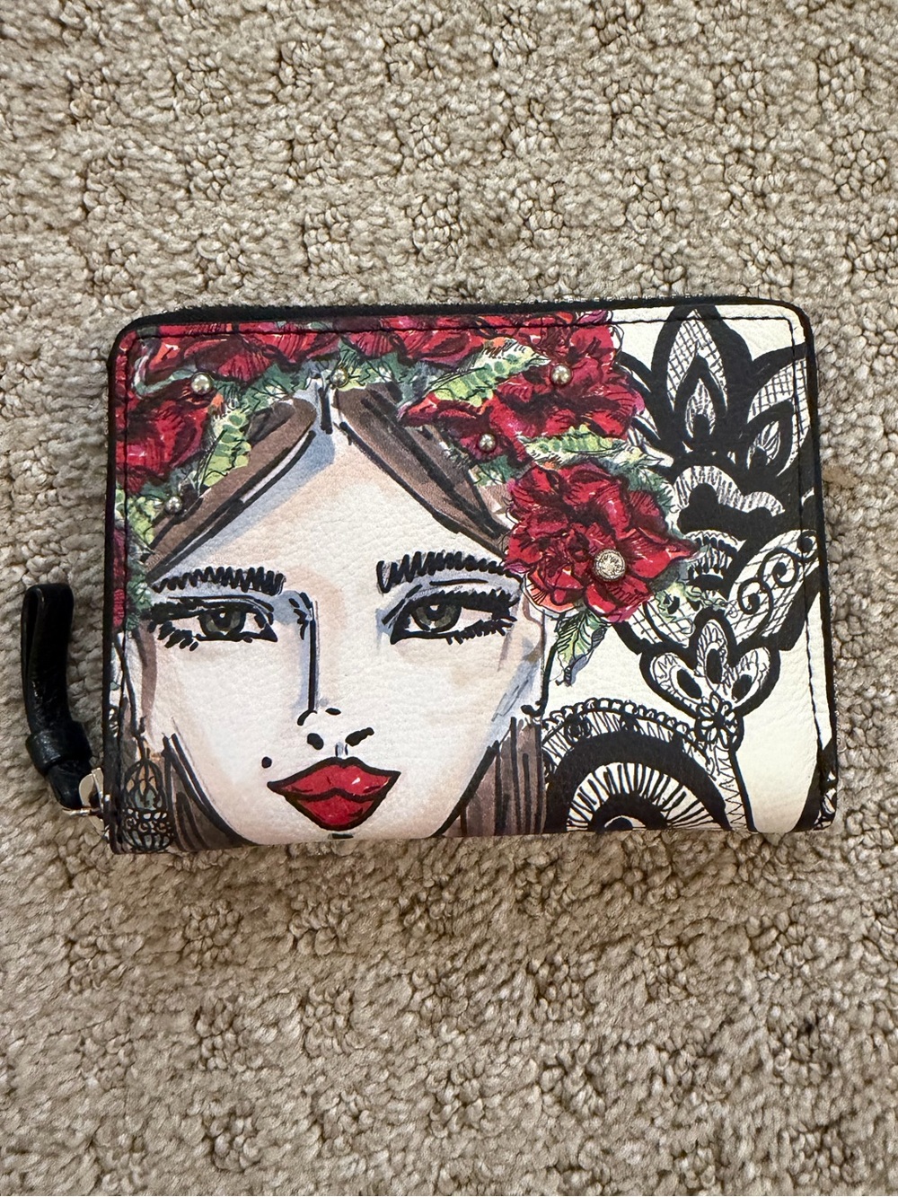 Brighton Fashionista Tom Clancy Pop Art Zip Around Wallet - Like New! BohoChic